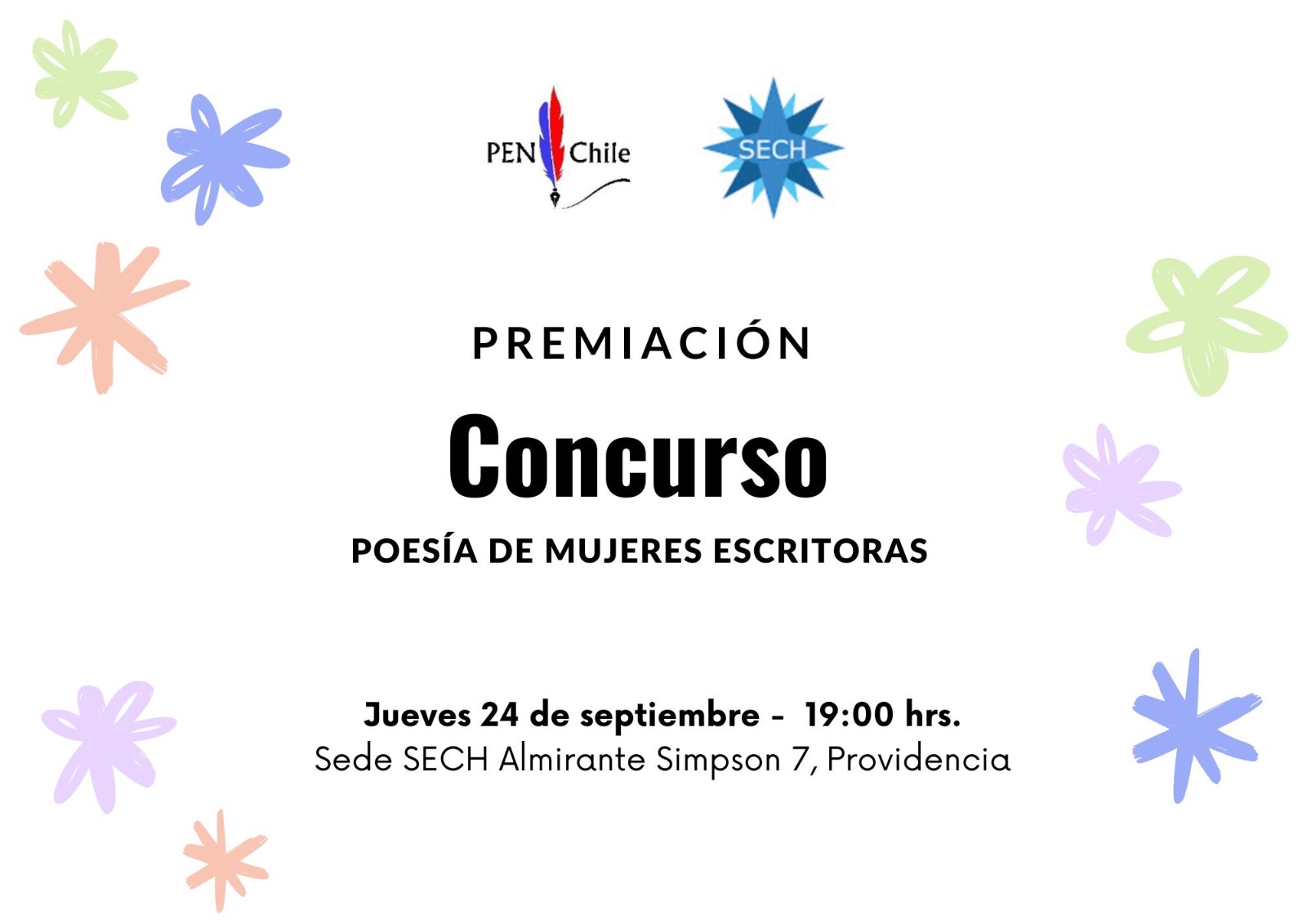 Premiación Concurso: POESÍA DE MUJERES ESCRITORAS